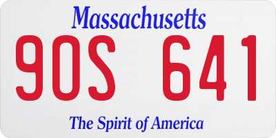 MA license plate 9OS641