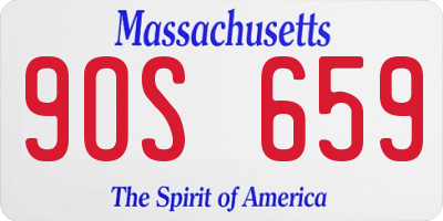 MA license plate 9OS659
