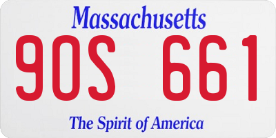 MA license plate 9OS661