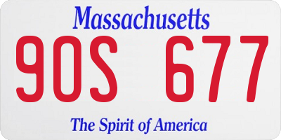 MA license plate 9OS677