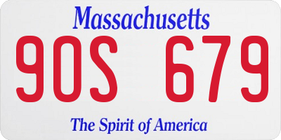 MA license plate 9OS679
