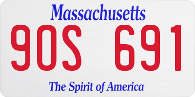 MA license plate 9OS691