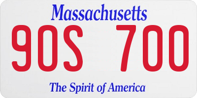 MA license plate 9OS700