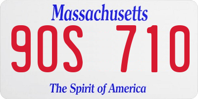 MA license plate 9OS710