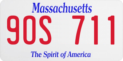 MA license plate 9OS711