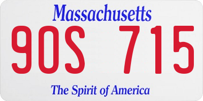 MA license plate 9OS715