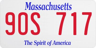 MA license plate 9OS717