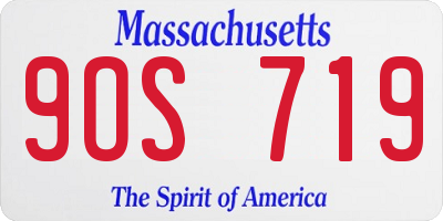 MA license plate 9OS719