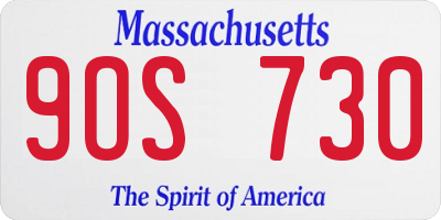 MA license plate 9OS730