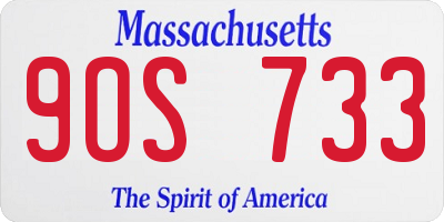 MA license plate 9OS733