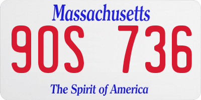 MA license plate 9OS736