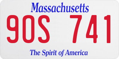 MA license plate 9OS741