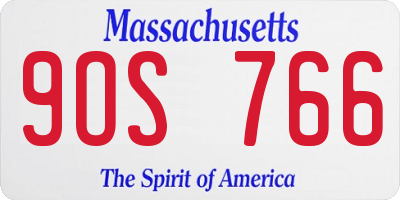 MA license plate 9OS766