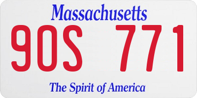 MA license plate 9OS771