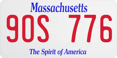 MA license plate 9OS776