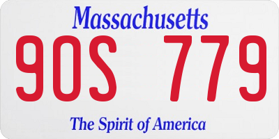MA license plate 9OS779