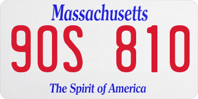 MA license plate 9OS810