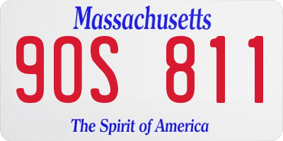 MA license plate 9OS811