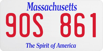 MA license plate 9OS861