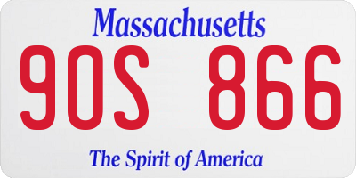MA license plate 9OS866
