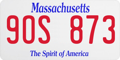 MA license plate 9OS873