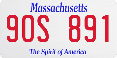 MA license plate 9OS891