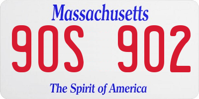MA license plate 9OS902