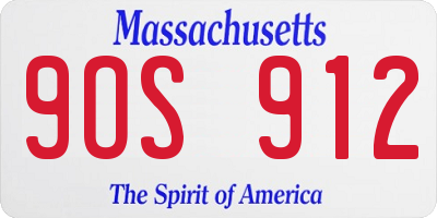 MA license plate 9OS912