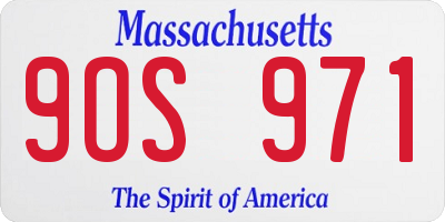 MA license plate 9OS971