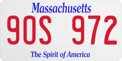 MA license plate 9OS972