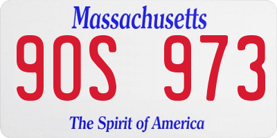 MA license plate 9OS973