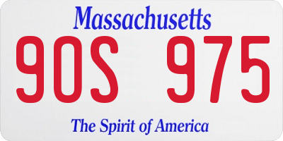 MA license plate 9OS975