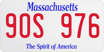 MA license plate 9OS976
