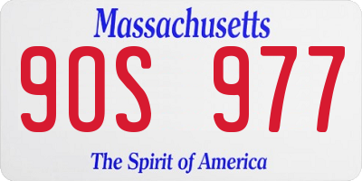 MA license plate 9OS977