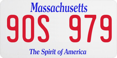 MA license plate 9OS979