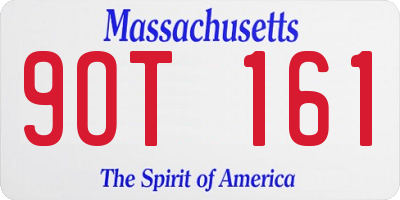 MA license plate 9OT161