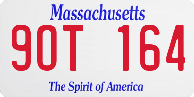 MA license plate 9OT164
