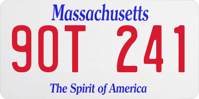 MA license plate 9OT241