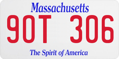 MA license plate 9OT306