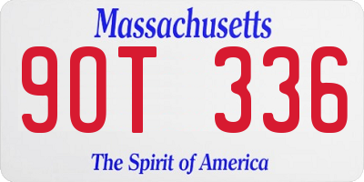 MA license plate 9OT336