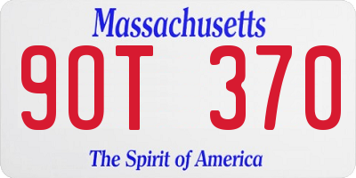 MA license plate 9OT370
