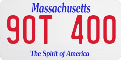 MA license plate 9OT400