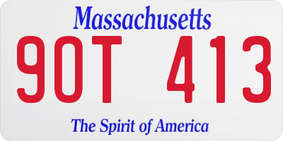 MA license plate 9OT413
