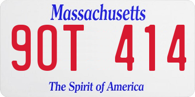 MA license plate 9OT414