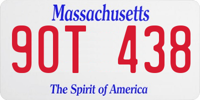 MA license plate 9OT438