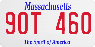 MA license plate 9OT460