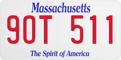 MA license plate 9OT511