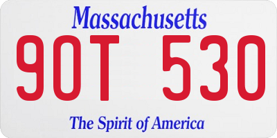 MA license plate 9OT530