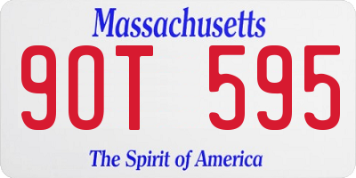MA license plate 9OT595