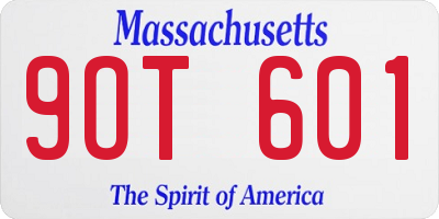 MA license plate 9OT601